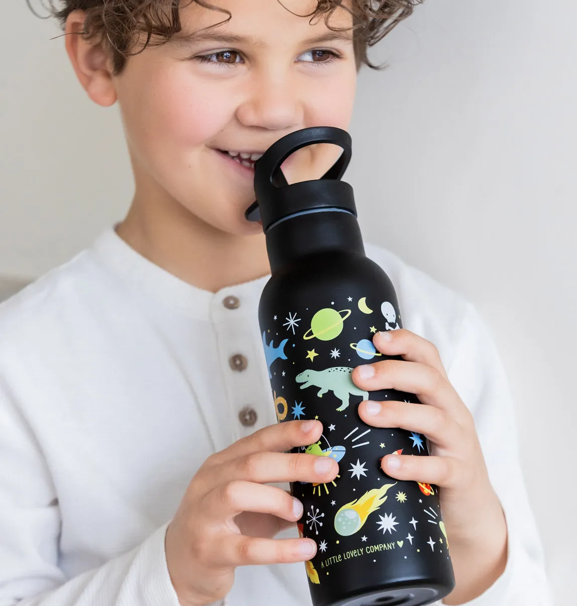 A Little Lovely Company Galaxy drinkfles RVS 500 ml dubbelwandig