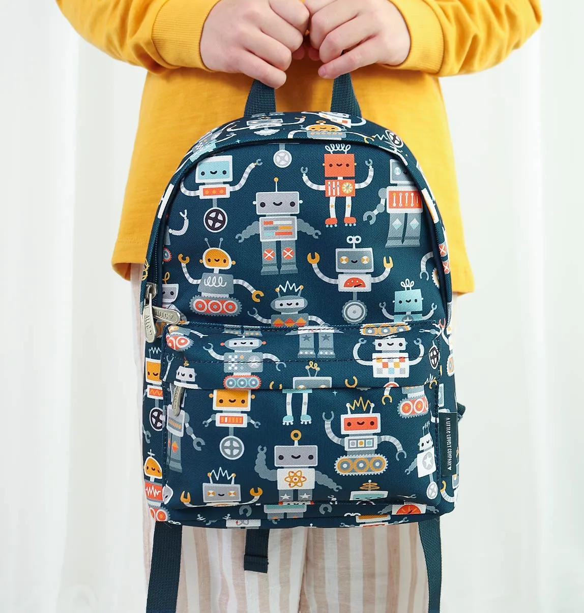 A Little Lovely Company Robots rugzakje robotprint
