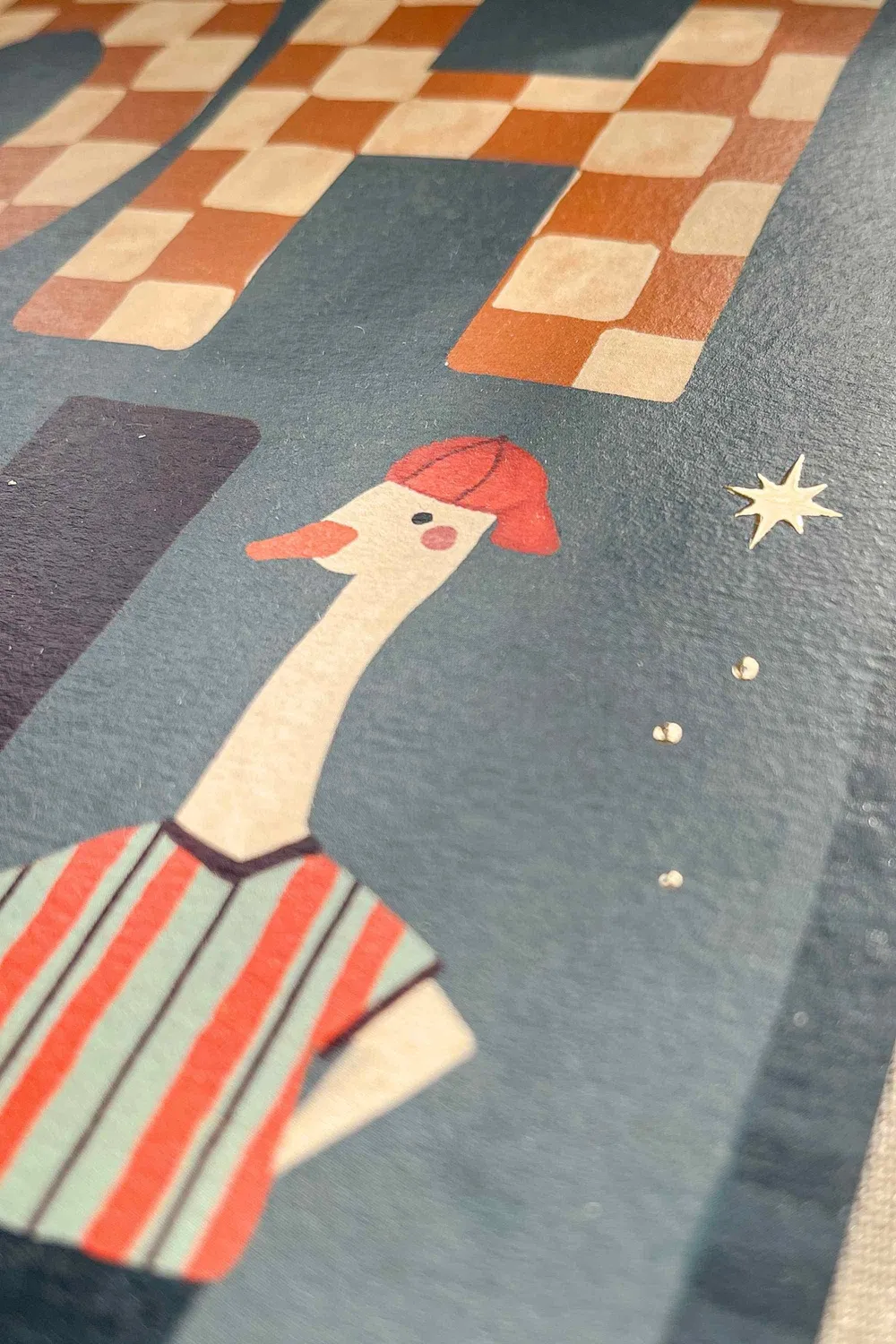 Lori & Cookie Kidsdeco Oh Hi Gansje poster 21x30cm goudfolie