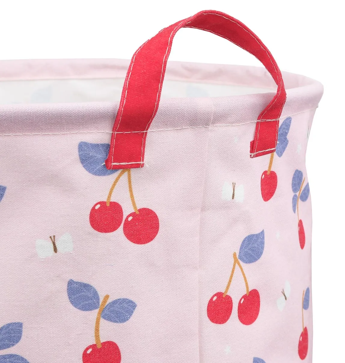 A Little Lovely Company Kersen opbergmand roze katoen groot