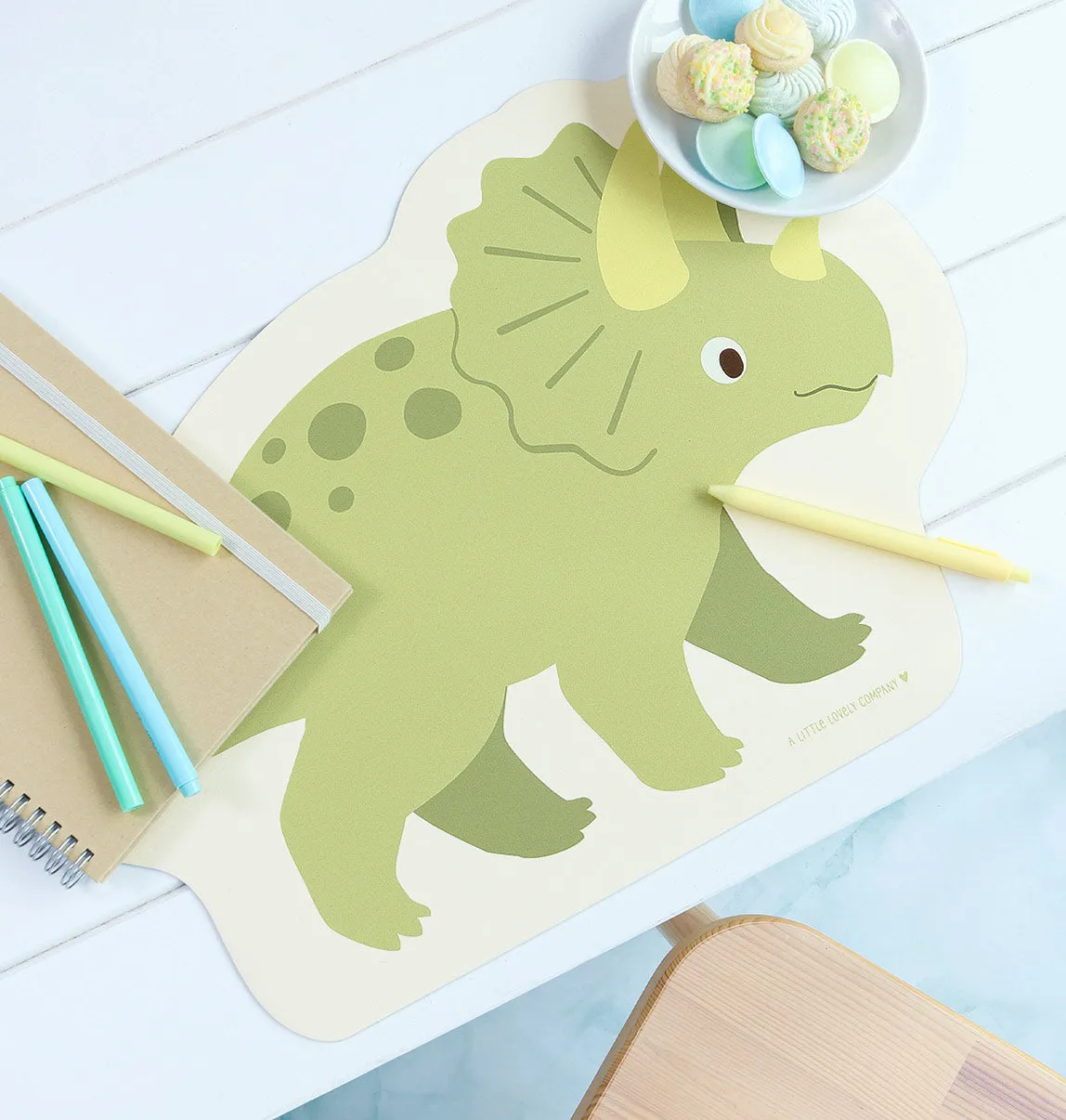A Little Lovely Company Kleine dinosaurus placemat vinyl