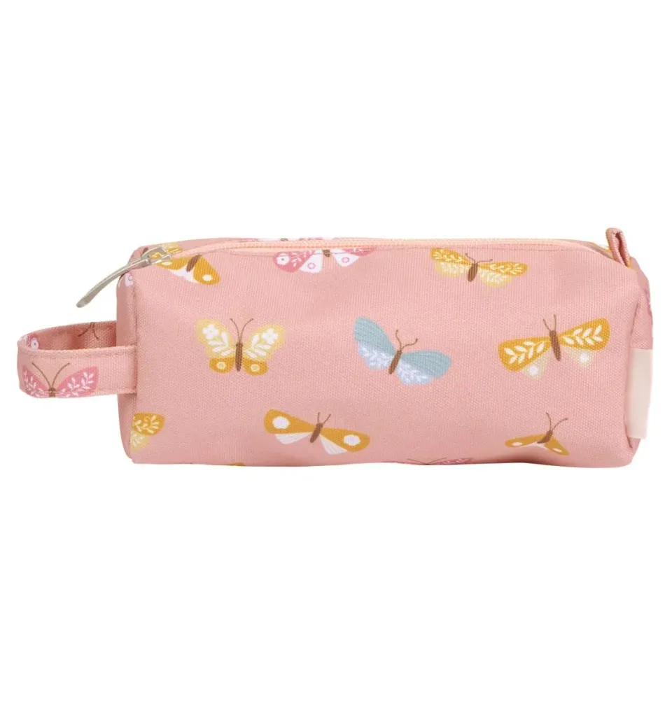 A Little Lovely Company Vlinders etui roze polyester