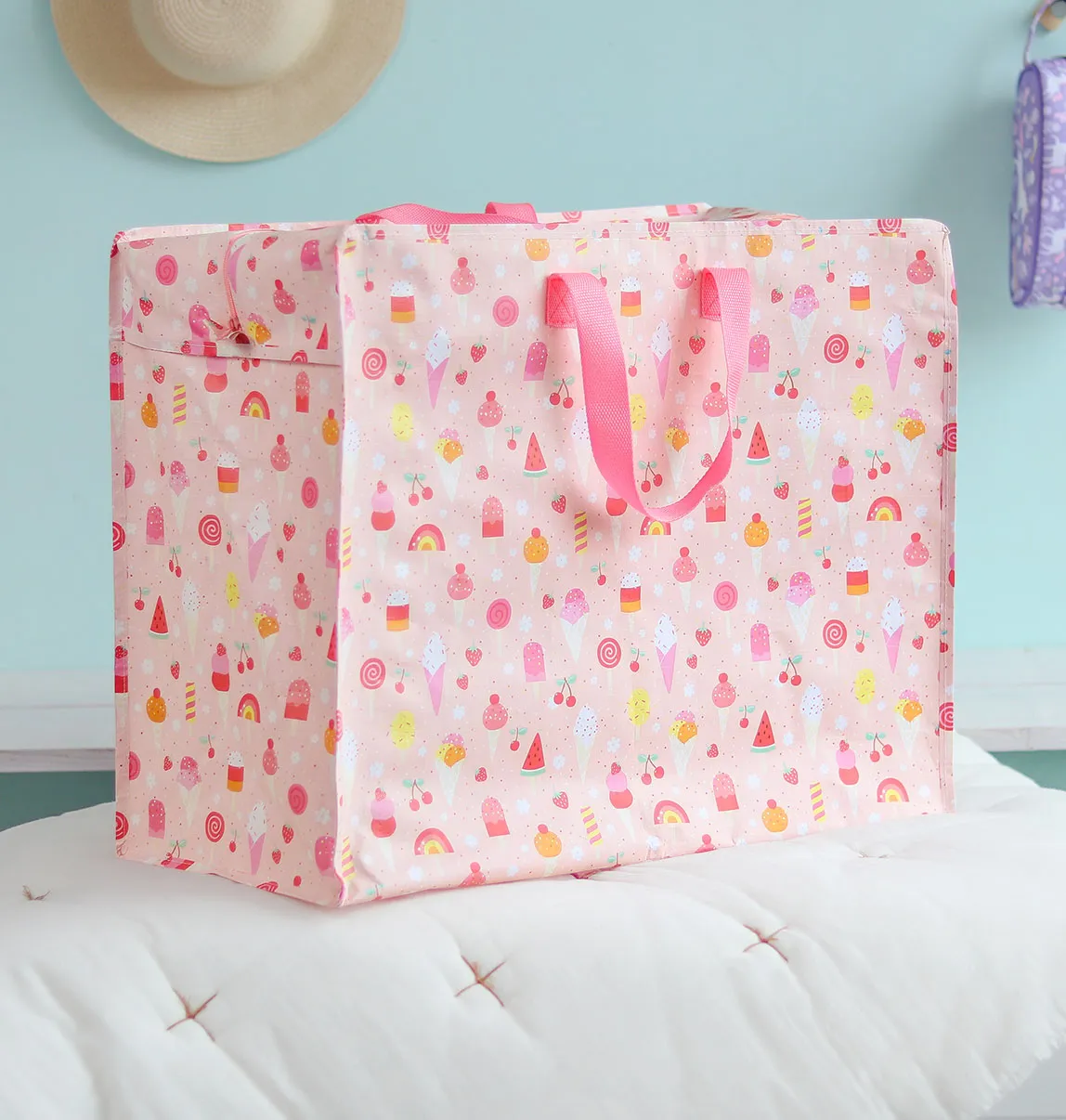 A Little Lovely Company IJsjes XL opbergtas roze