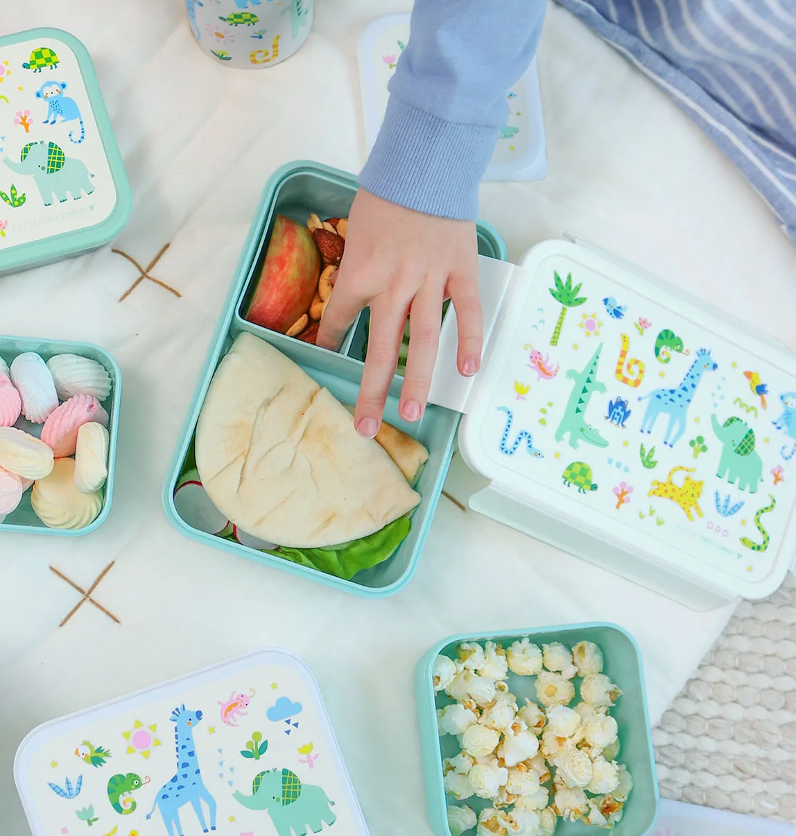A Little Lovely Company Jungle bento lunchbox 1,2 liter