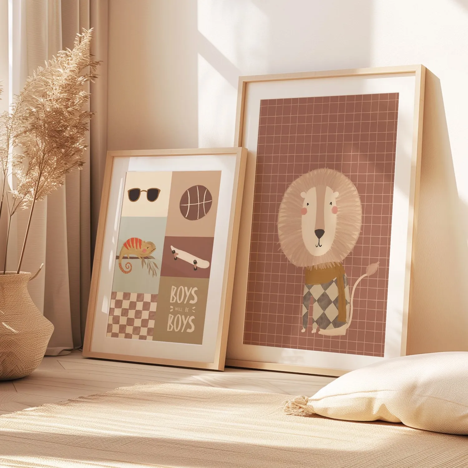 Lori & Cookie Kidsdeco Meneer Leeuw poster 21x30 cm jongen