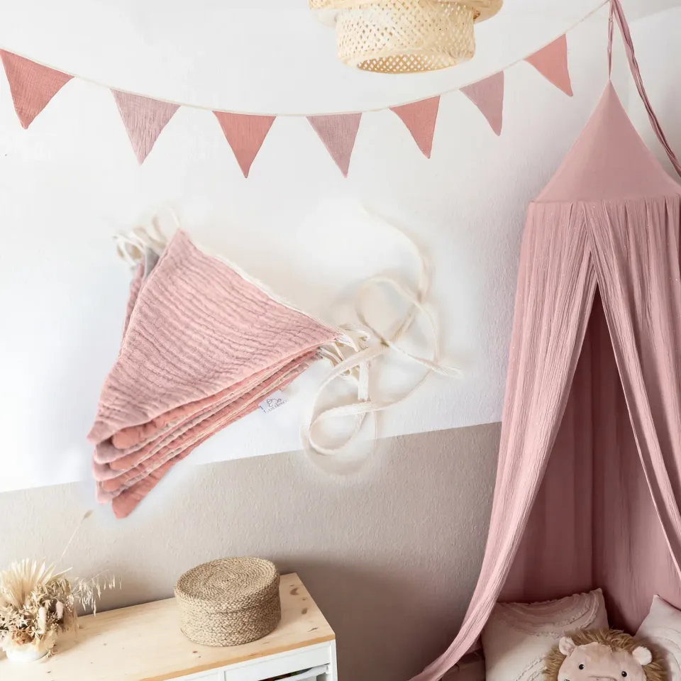 Lilimaus Wimpelketting Slinger Mousseline 300cm Creme