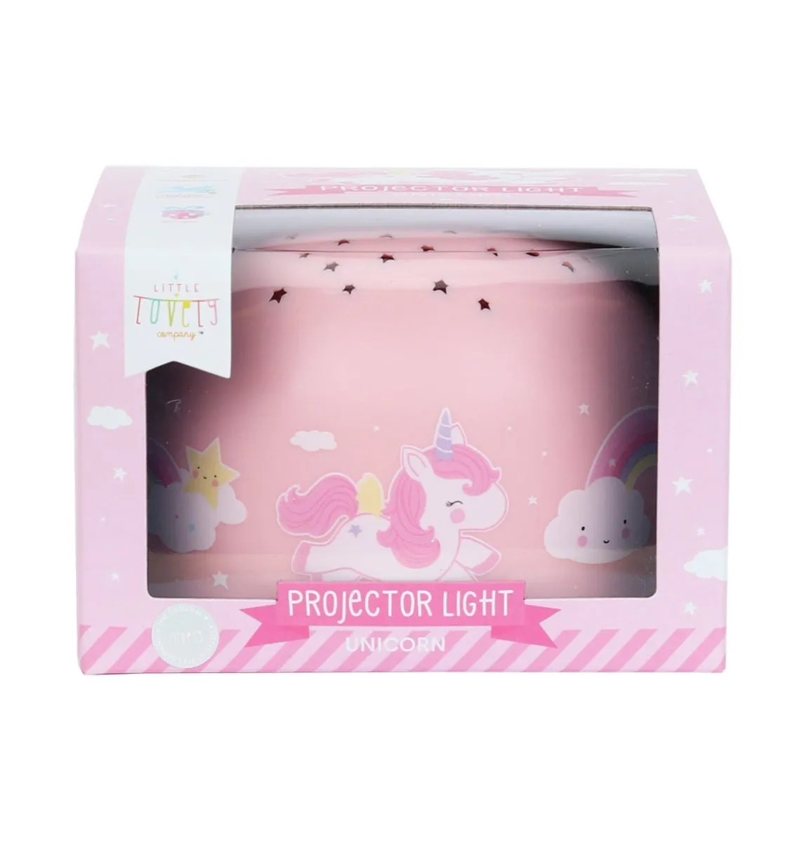A Little Lovely Company Eenhoorn projectorlamp roze sterrenhemel