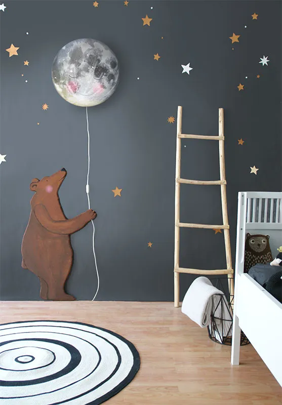 Hartendief Ga Slapen Maan wandlamp 45 cm nachtlamp