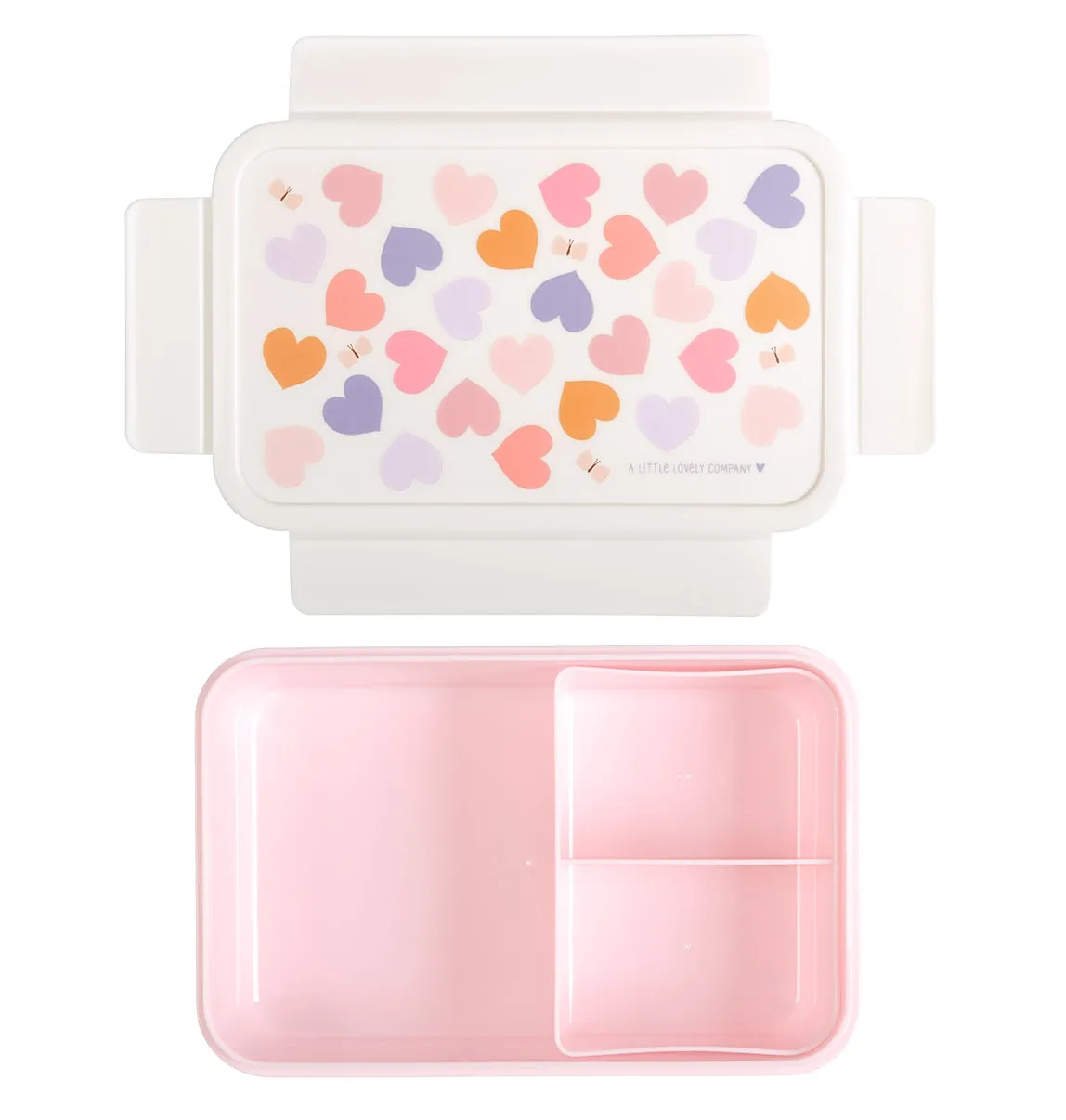 A Little Lovely Company Hartjes bento lunchbox 1,2 liter met vakken