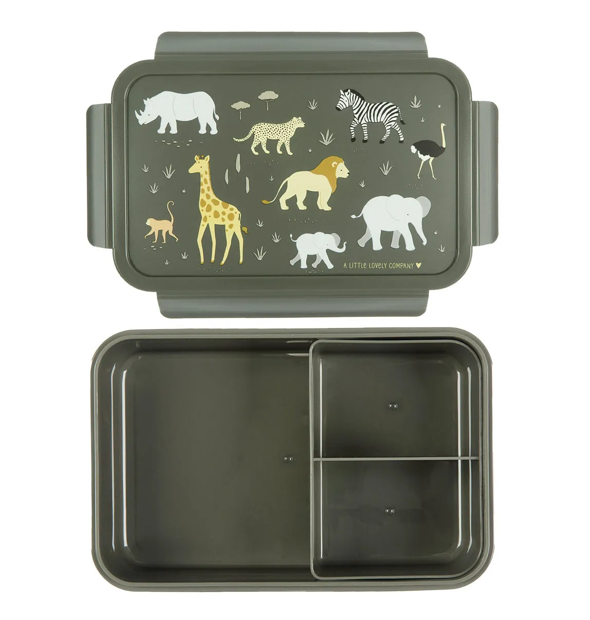 A Little Lovely Company Savanne Bento Lunchbox Grijs