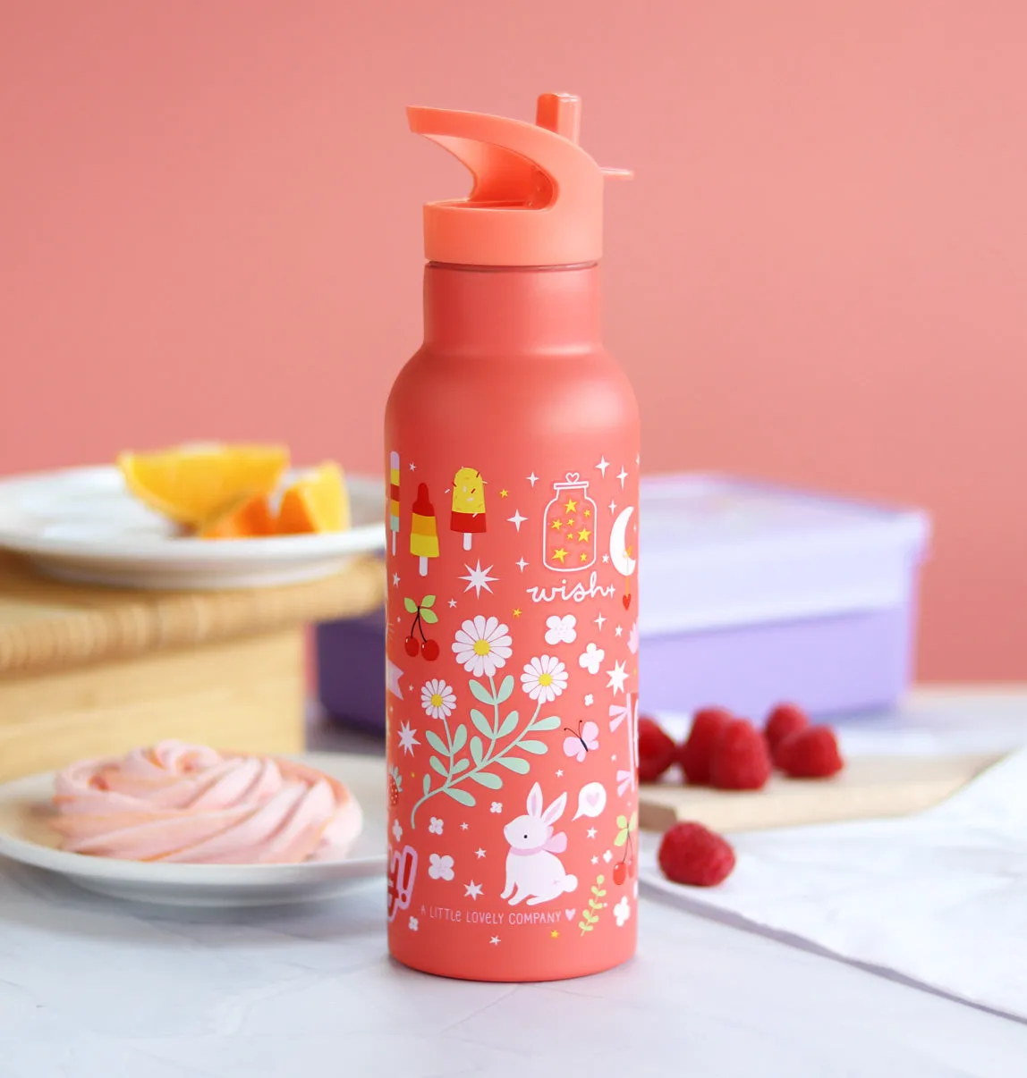 A Little Lovely Company Fun XL rvs drinkfles 500 ml