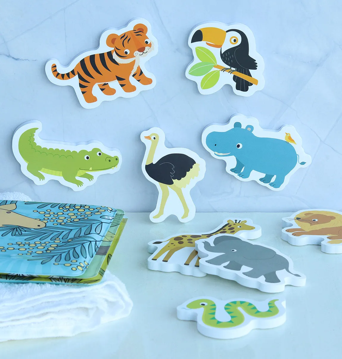 A Little Lovely Company Safari foam badspeelgoed 14 stuks