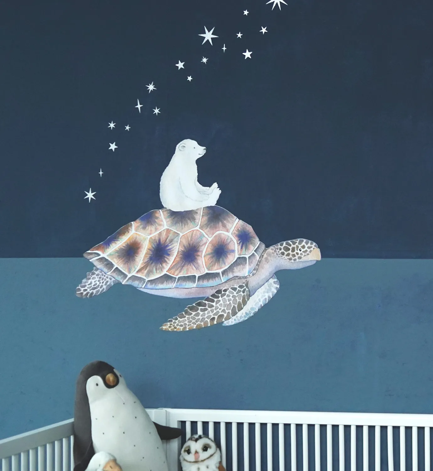 Hartendief Schildpad IJsbeertje muursticker 48x58 cm