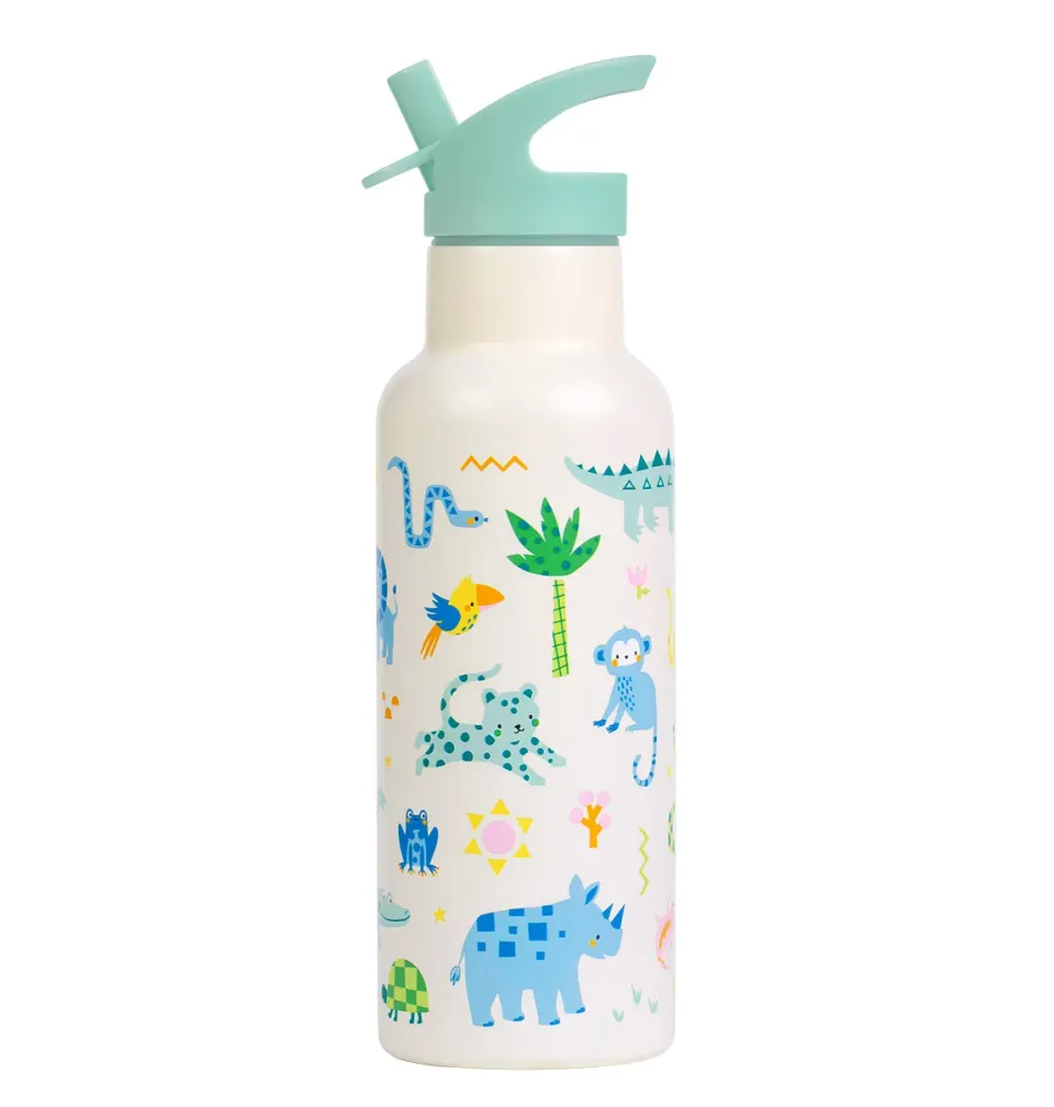 A Little Lovely Company drinkfles Jungle 500 ml XL RVS