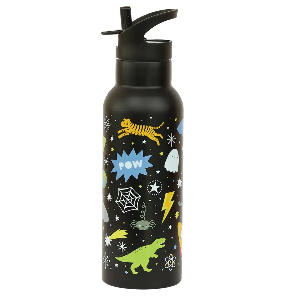 A Little Lovely Company Galaxy drinkfles RVS 500 ml dubbelwandig