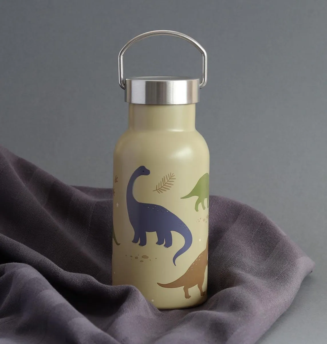 A Little Lovely Company Dinosaurussen RVS drinkfles 350 ml