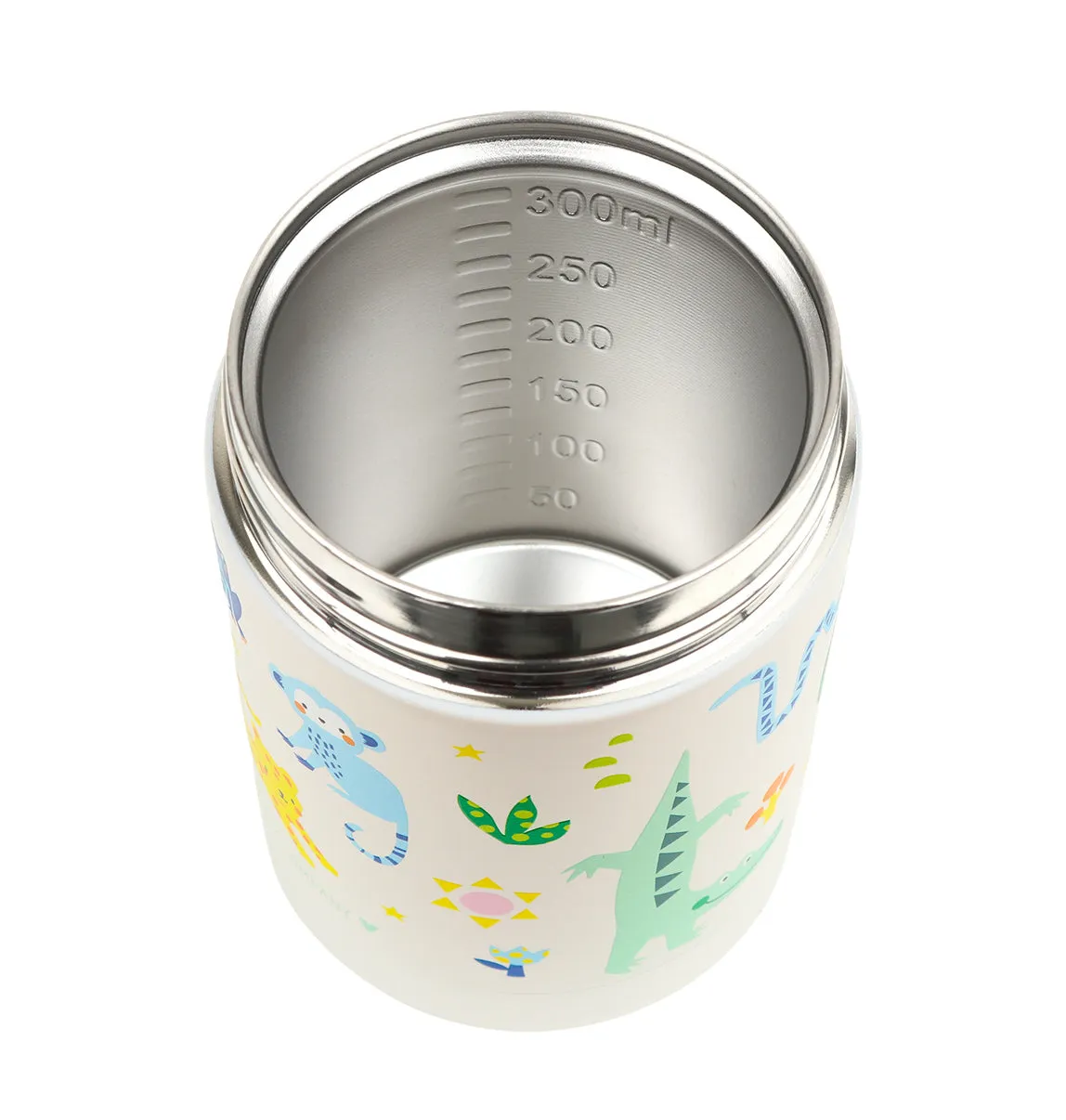 A Little Lovely Company RVS voedselpot jungle 300 ml dubbelwandig
