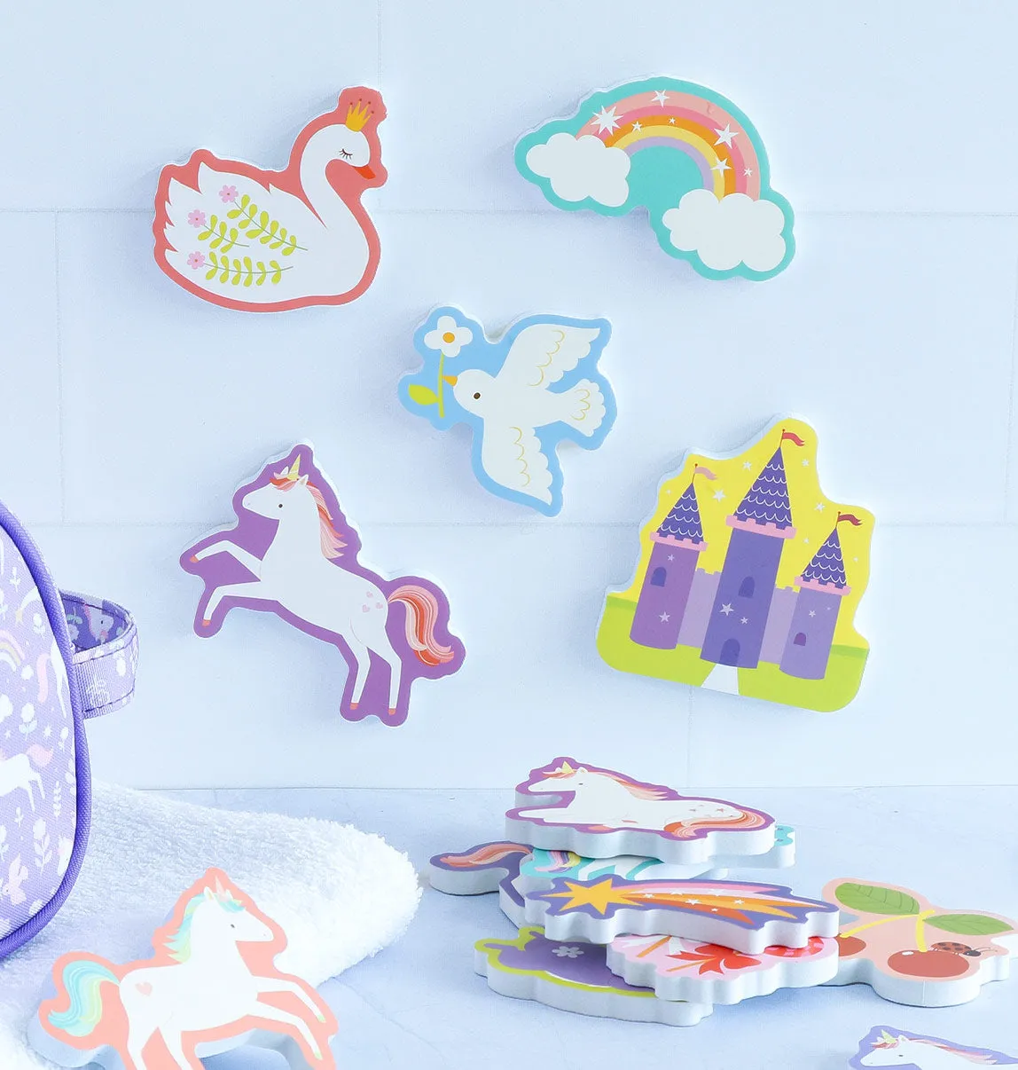 A Little Lovely Company Unicorn Dreams badspeelgoed 14 stuks