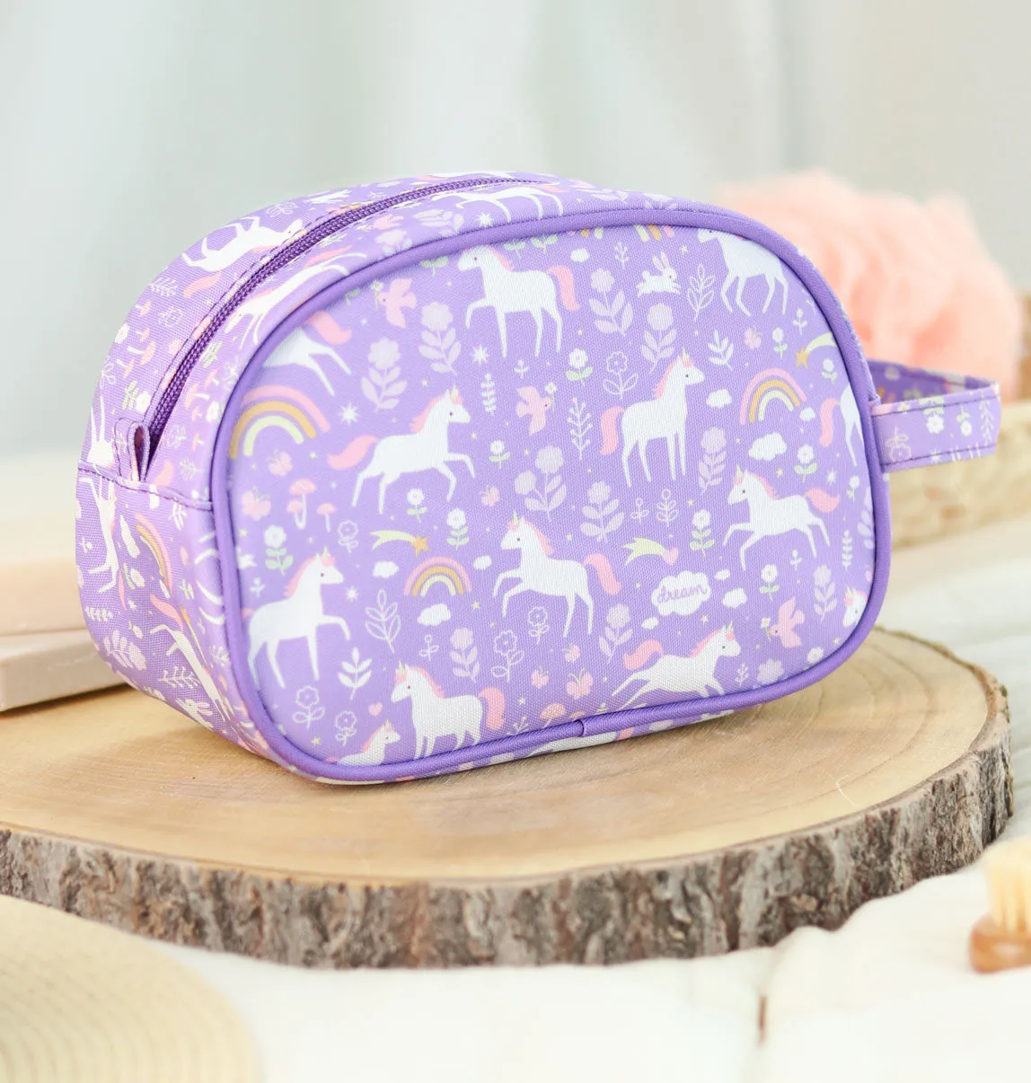 A Little Lovely Company Unicorn Dreams toilettas paars