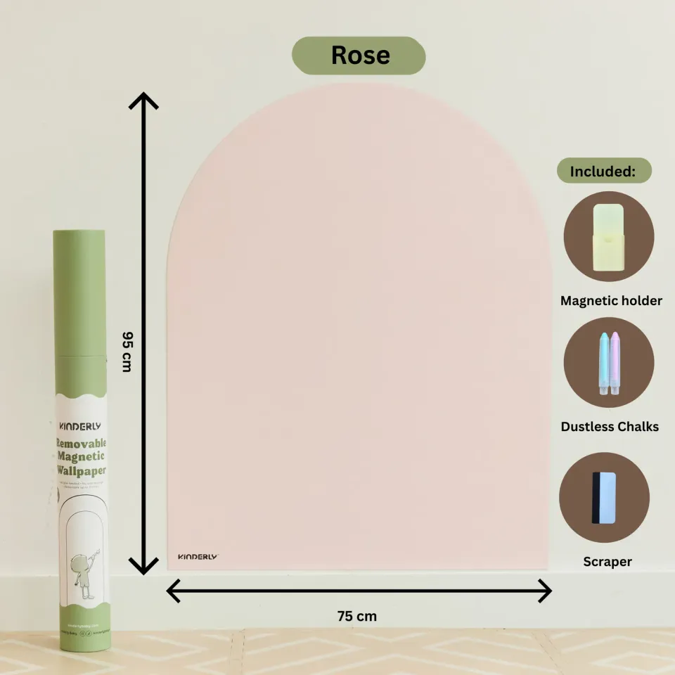 Kinderly Baby Magnetisch Behang Boog Rose met Accessoires