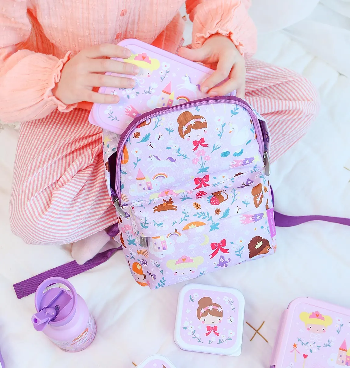 A Little Lovely Company Prinsessen rugzakje roze peuter